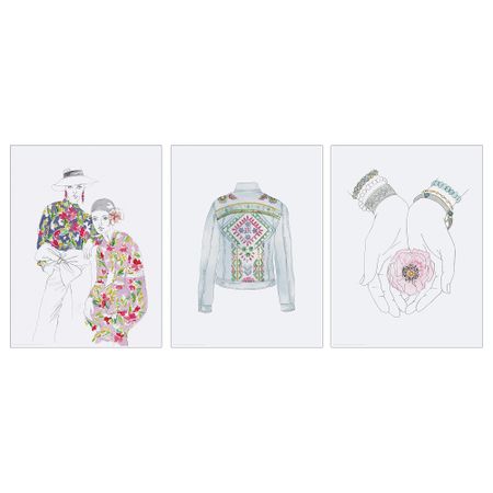 Постер БИЛЬД, Розовые узоры (30x40 см)