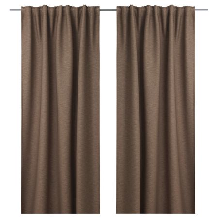 Затемняющие гардины, 2 шт., коричневый 145x300 см IKEA VILBORG ВИЛБОРГ 403.802.01