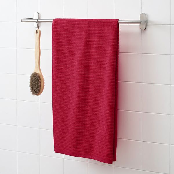 Банное полотенце, красный, 70x140 см IKEA ВОГШЁН 904.538.60 - схема-чертеж с размерами
