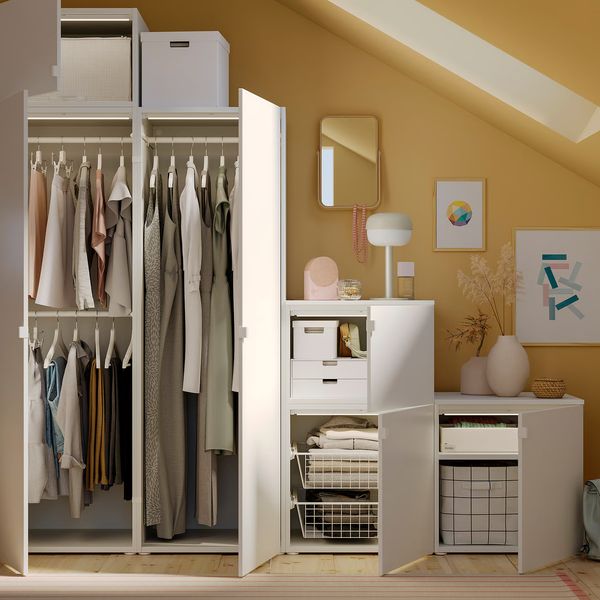 PLATSA Гардероб с 6 дверями - белый/Fonnes белый 240x57x221 см - фото 2