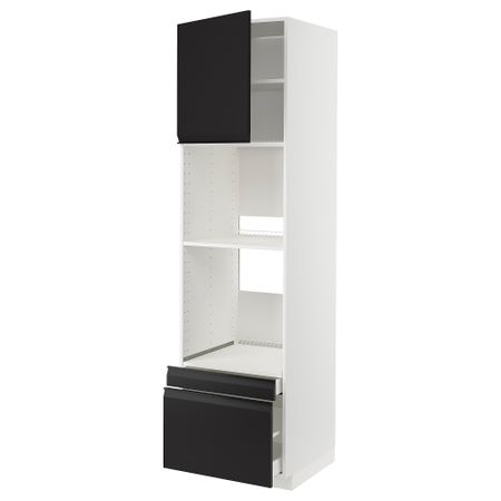 Высокий шкаф для духовки, комбинированный духовка + дверца, 2 ящика IKEA METOD МЕТОД, MAXIMERA МАКСИМЕРА 894.930.32
