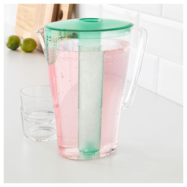 Кувшин с крышкой СОММАР 2017, зеленый (2 л) - схема-чертеж с размерами