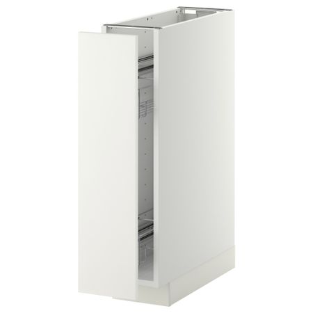 Напольный шкаф, выдвижной внутрений элемент МЕТОД, белый, Хэггеби белый (20x60 см)