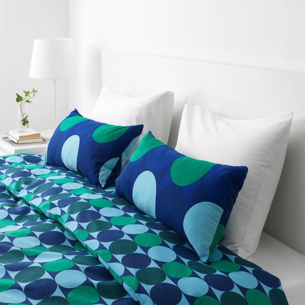 Подушка, синий-зеленый 30x60 см IKEA KROKUSLILJA КРОКУСЛИЛЬЯ 904.258.53 - схема-чертеж с размерами