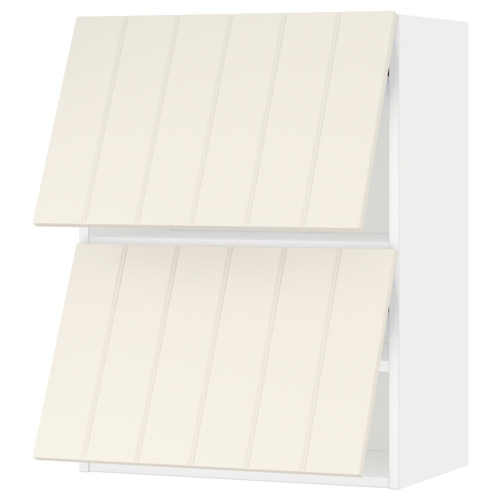 Навесной шкаф, 2 дверцы, горизонтальный МЕТОД, белый, Хитарп белый с оттенком - схема-чертеж с размерами