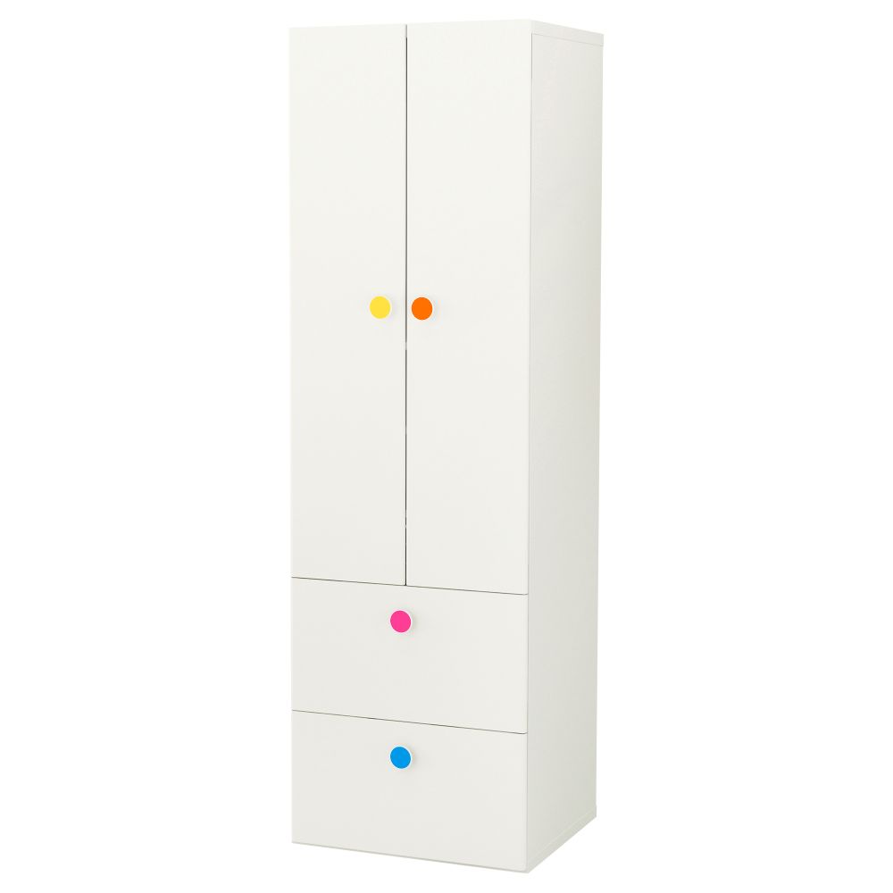 Гардероб 2-дверный+2 ящика СТУВА / ФОЛЬЯ, белый (60x50x192 см) - фото 1