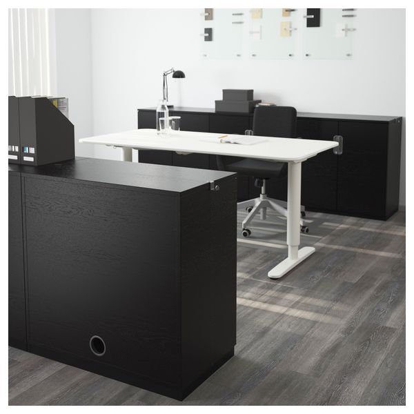 Шкаф с дверями ГАЛАНТ, черно-коричневый (80x80 см) - фото 6