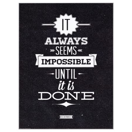 Постер, Impossible until done, 30x40 см IKEA ЭДЕЛВИК 704.343.25