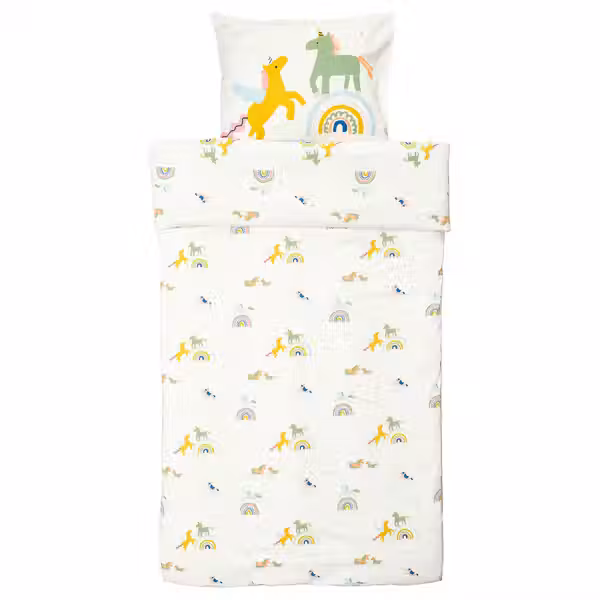 BARNDRÖM Пододеяльник и наволочка - схема-чертеж с размерами