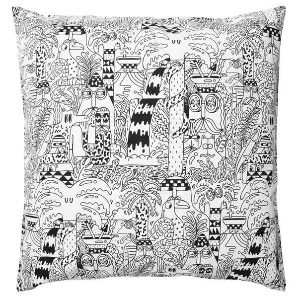 Чехол на подушку СТУНСИГ, Тропики (65x65 см) - схема-чертеж с размерами