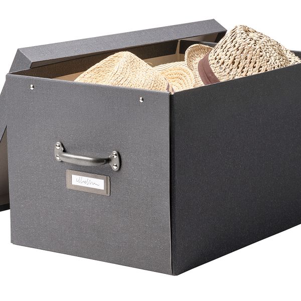 Коробка с крышкой, темно-серый, 35x56x30 см IKEA TJOG ЧУГ 804.776.68 - фото 3