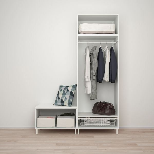 Гардероб с 6 дверями, белый/Фоннес белый 160x57x231 см IKEA OPPHUS ОПХУС 494.243.28 - фото 2