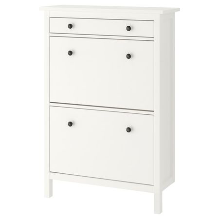 HEMNES Галошница с 2 отделениями - белый 89x30x127 см