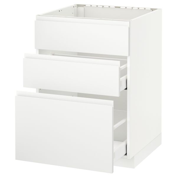 Напольный шкаф под мойку + 3 фронтальных панель, 2 ящика, 60x60 cm IKEA METOD МЕТОД, MAXIMERA МАКСИМЕРА 191.126.77 - фото 2