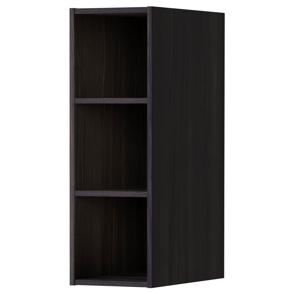 Открытый шкаф ХОРДА, под дерево черный - схема-чертеж с размерами