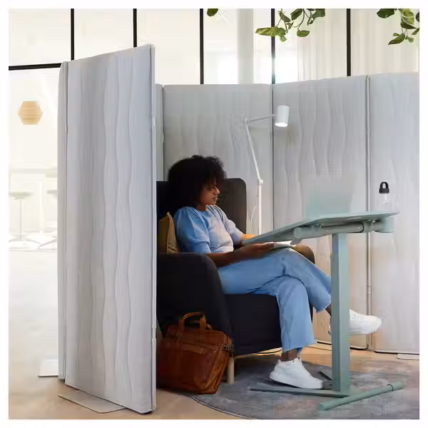 MITTZON МИТТЗОН Шумопоглощающий экран, напольный - Gunnared бежевый 70x157 см - фото 3