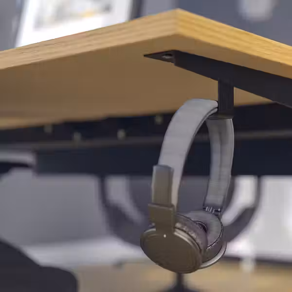 MITTZON МИТТЗОН Письменный стол - дубовый шпон/чёрный 140x60 см - фото 6