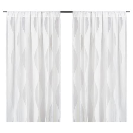 Гардины, 2 шт. МУРРУТА, белый (145x300 см)