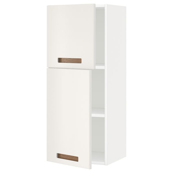 Навесной шкаф с полками, 2 дверцы МЕТОД, белый, Мэрста белый - схема-чертеж с размерами