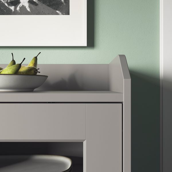 Шкаф-витрина, серый 105x116 см IKEA HAUGA ХАУГА 704.150.77 - фото 6