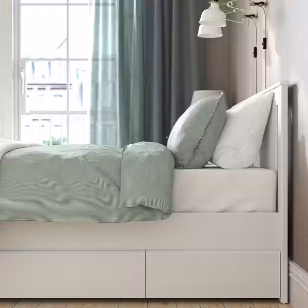 SONGESAND Каркас кровати с 4 ящиками - белый 140x200 см - фото 4