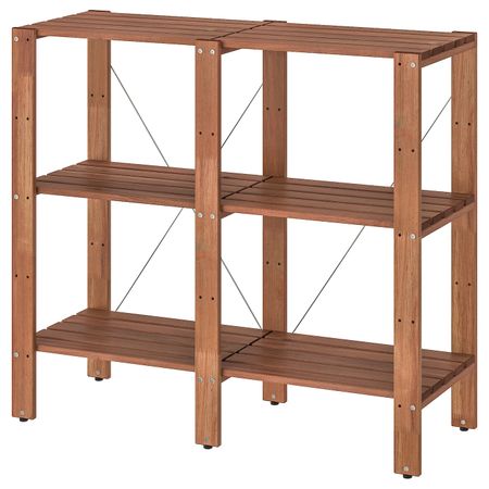Стеллаж, для/сада, коричневая морилка 140x35x90 см IKEA TORDH ТУРД 793.165.01
