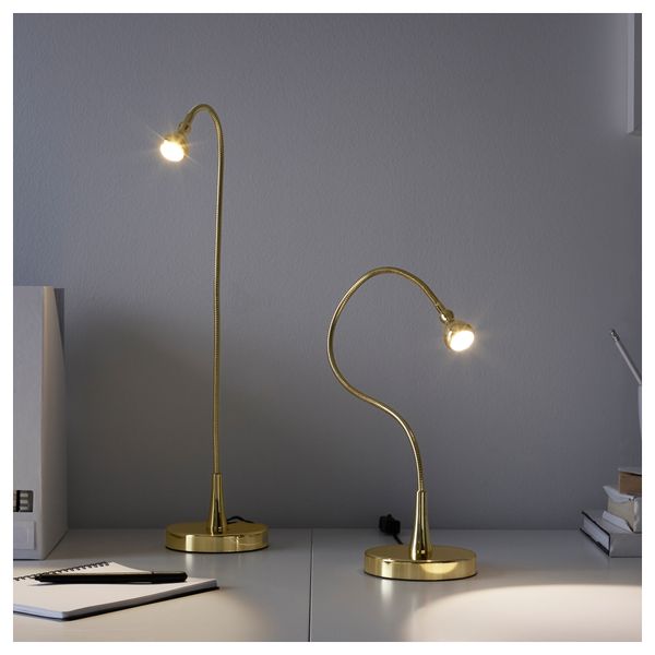 Рабочая лампа, светодиодная ЯНШО, золотой (60 см) - схема-чертеж с размерами