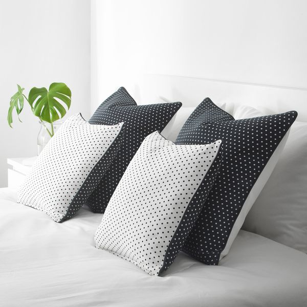 Чехол на подушку, темно-серый/белый 50x50 см IKEA MALINMARIA МАЛИНМАРИА 204.262.62 - схема-чертеж с размерами