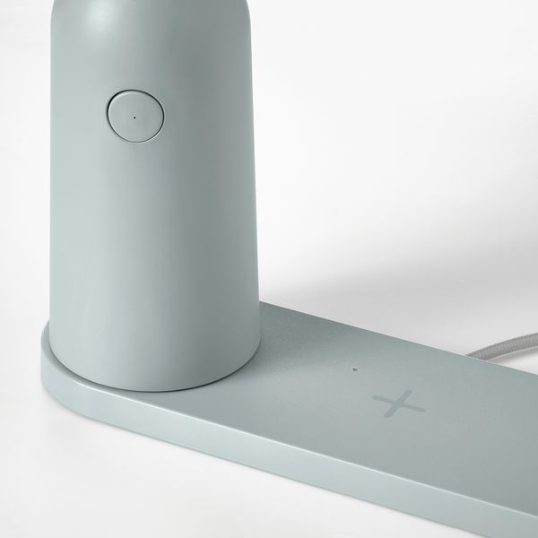 Переносная лампа, зарядное устройство, регулируемая яркость серо-синий светлый IKEA BETTORP 904.303.69 - схема-чертеж с размерами