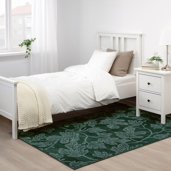 Ковер, короткий ворс, зеленый 133x195 см IKEA ХИЛЬДИГАРД 404.567.43 - фото 3