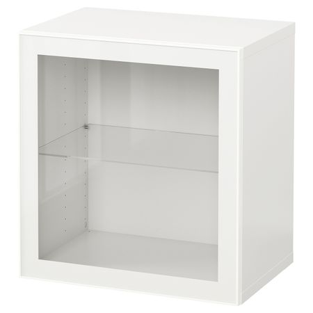 Комбинация настенных шкафов, белый/Глассвик белый 60x42x64 см IKEA BESTÅ БЕСТО 194.418.57