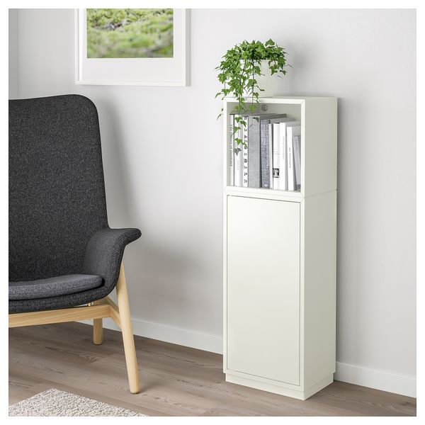 Комбинация шкафов с цоколем ЭКЕТ, белый (35x25x108 см) - схема-чертеж с размерами