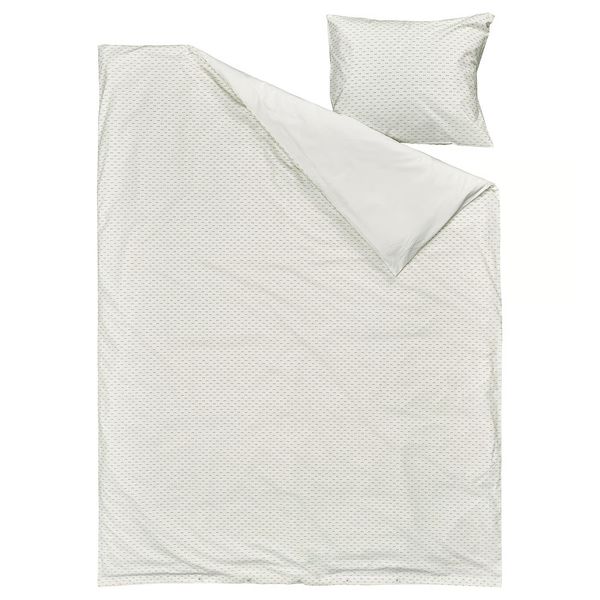BANDKNIPPE Пододеяльник и наволочка - белый/зеленый 150x200/50x60 см - схема-чертеж с размерами