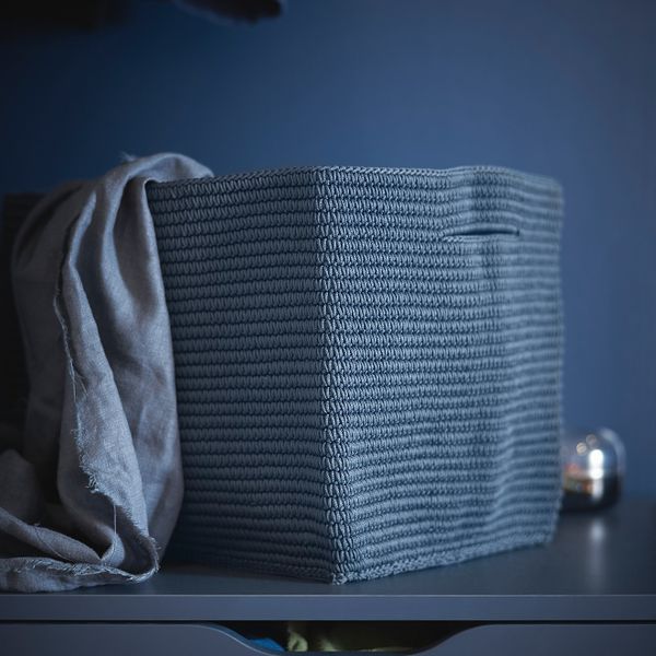 Корзина, синий 35x26x26 см IKEA NORDRANA НОРДРЭНА 604.206.54 - фото 5