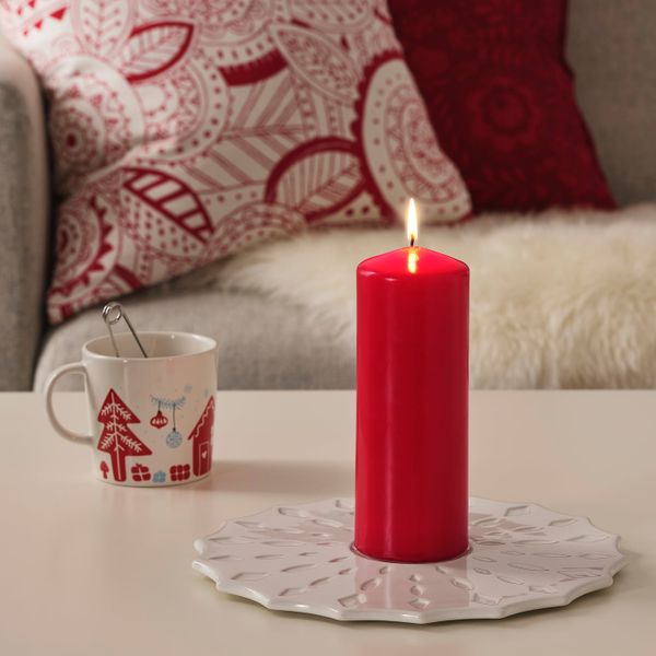 Неароматическая свеча формовая, красный, 20 см IKEA ВИНТЕРФЕСТ 704.276.93 - схема-чертеж с размерами