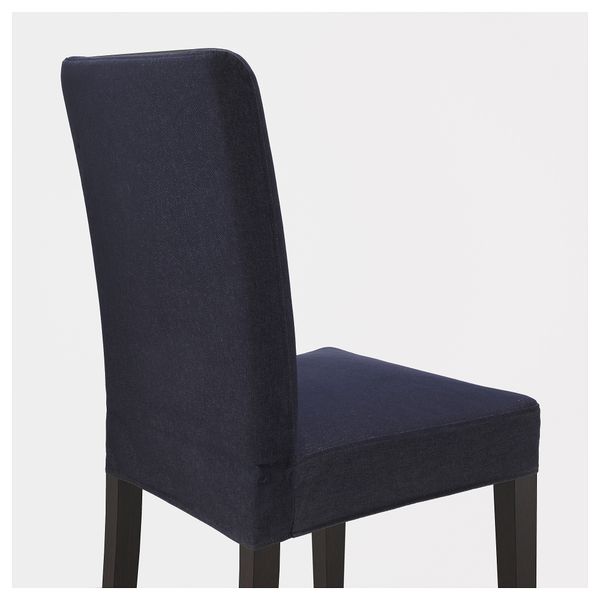 Стул ХЕНРИКСДАЛЬ, коричнево-чёрный, Ванста темно-синий - схема-чертеж с размерами