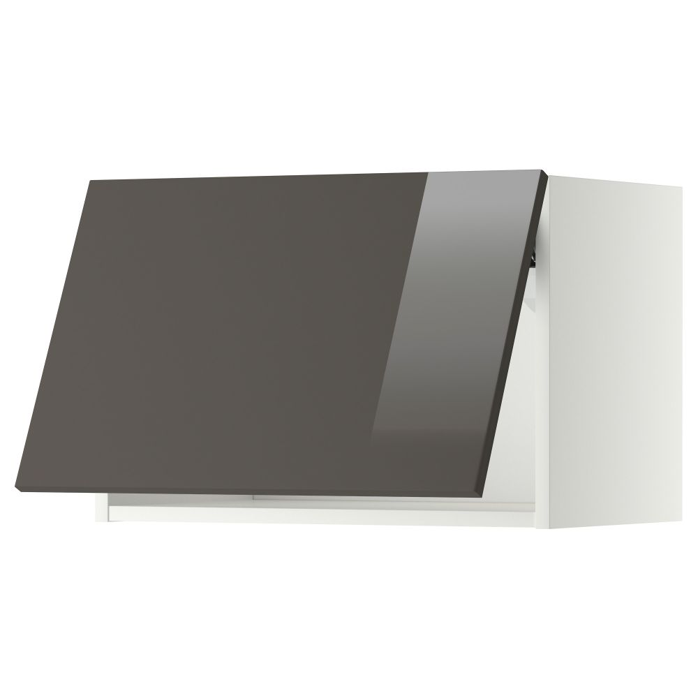 Горизонтальный навесной шкаф МЕТОД, белый, Рингульт серый - схема-чертеж с размерами