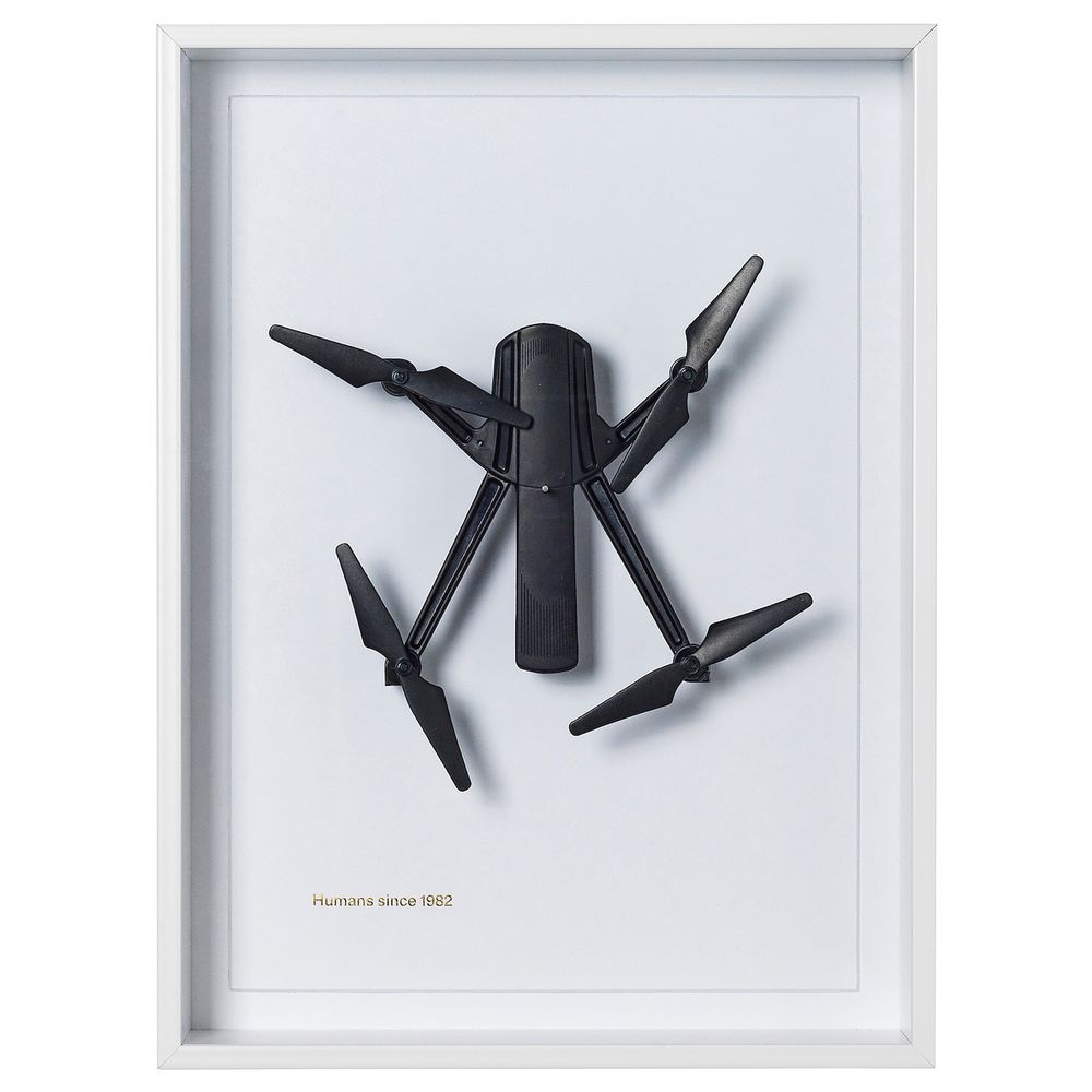 Настенное украшение, «дрон» белый 26x35 см IKEA ИКЕА АРТ-ИВЕНТ 2021 104.974.29 - фото 1