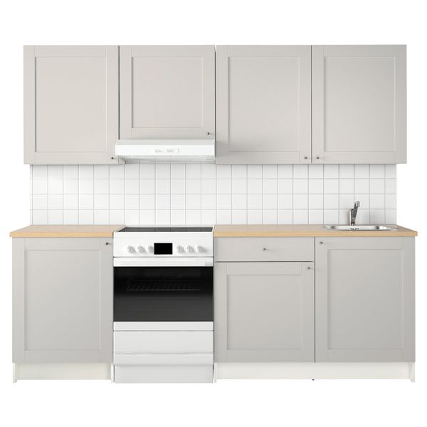Кухня, серый 240x61x220 см IKEA KNOXHULT КНОКСХУЛЬТ 594.005.72 - фото 2