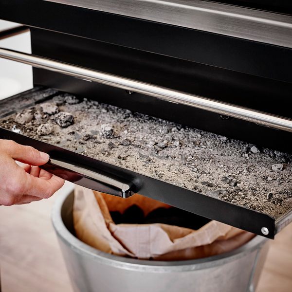 Угольный гриль, нержавеющая сталь IKEA KLASEN КЛАСЕН 392.289.93 - схема-чертеж с размерами