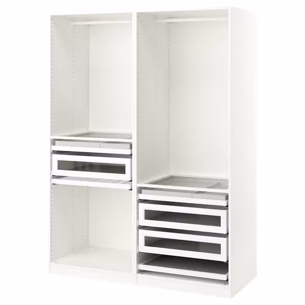 PAX Гардероб, комбинация - белый 150x58x201 см - фото 1