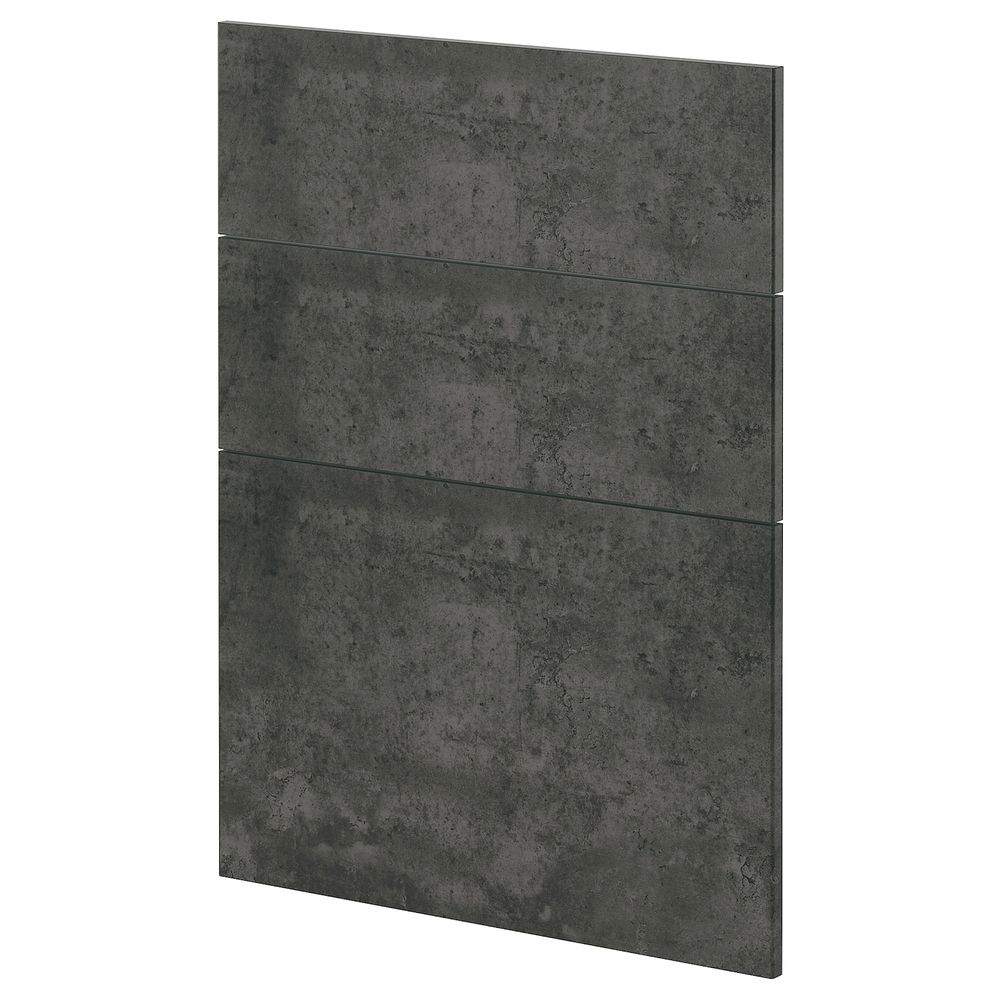 3 фасада для посудомоечной машины, кальхюттан под темно-серый бетон 60 см IKEA METOD МЕТОД 894.412.98 - схема-чертеж с размерами