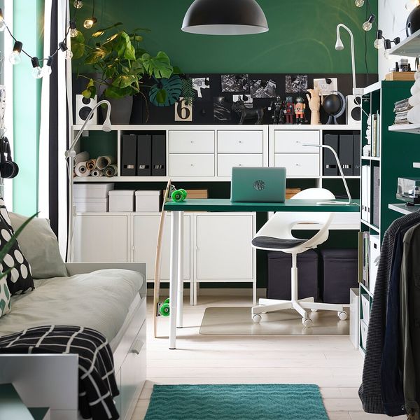 Стол, зеленый, белый 150x75 см IKEA LINNMON ЛИННМОН / OLOV ОЛОВ 593.355.29 - фото 2