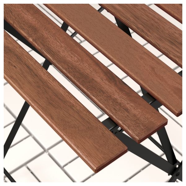 Стол + 2 стула, для сада ТЭРНО, черный/серо-кориченевая морилка черно-коричневая морилка, Иттерон синий - фото 3