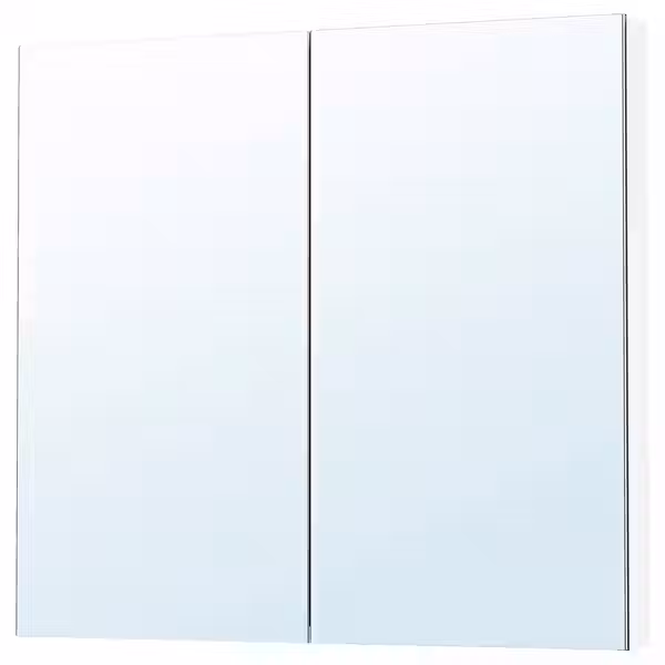 LETTAN Зеркальный шкаф с дверцами - зеркальный эффект/зеркальное стекло 100x15x95 см - фото 1