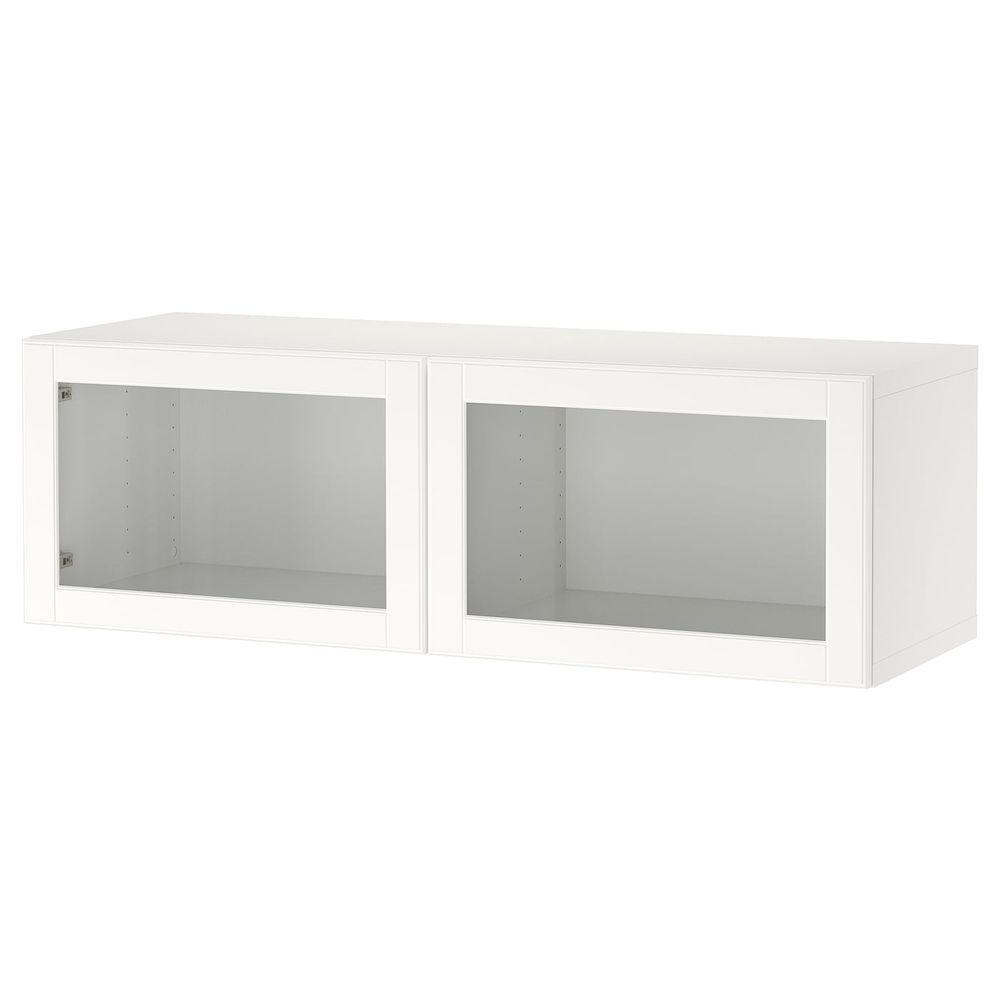 Стеллаж с дверьми, белый/оствик белый 120x42x38 см IKEA BESTÅ БЕСТО 794.419.63 - фото 1