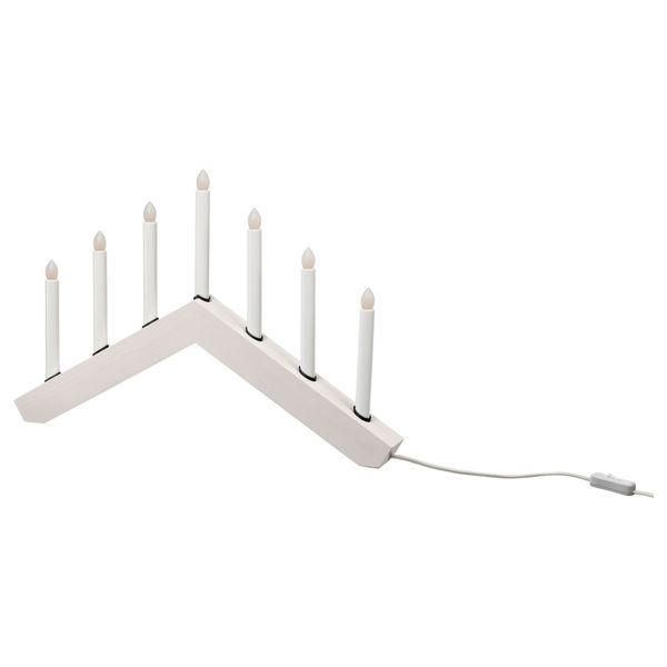 Светодиодный канделябр, 7 ламп СТРОЛА, белый (58 см) - схема-чертеж с размерами