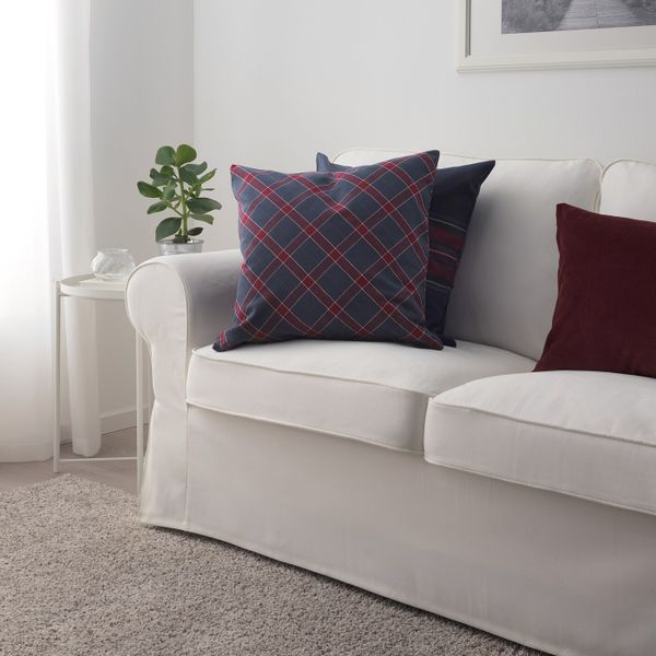 Чехол на подушку, синий-красный 50x50 см IKEA INGERILSE ИНГЕРИЛЬЗЕ 304.108.02 - фото 4