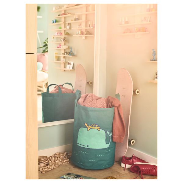 Мешок, кит, сине-зеленый IKEA BLÅVINGAD 405.340.86 - схема-чертеж с размерами