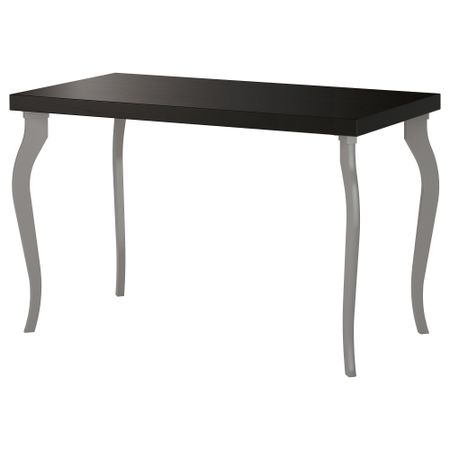 Стол ТОРНЛИДЕН / ЛАЛЛЕ, черно-коричневый, серый (120x60 см)